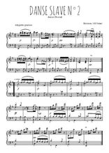 Téléchargez l'arrangement pour piano de la partition de Danse slave N°2 en PDF
